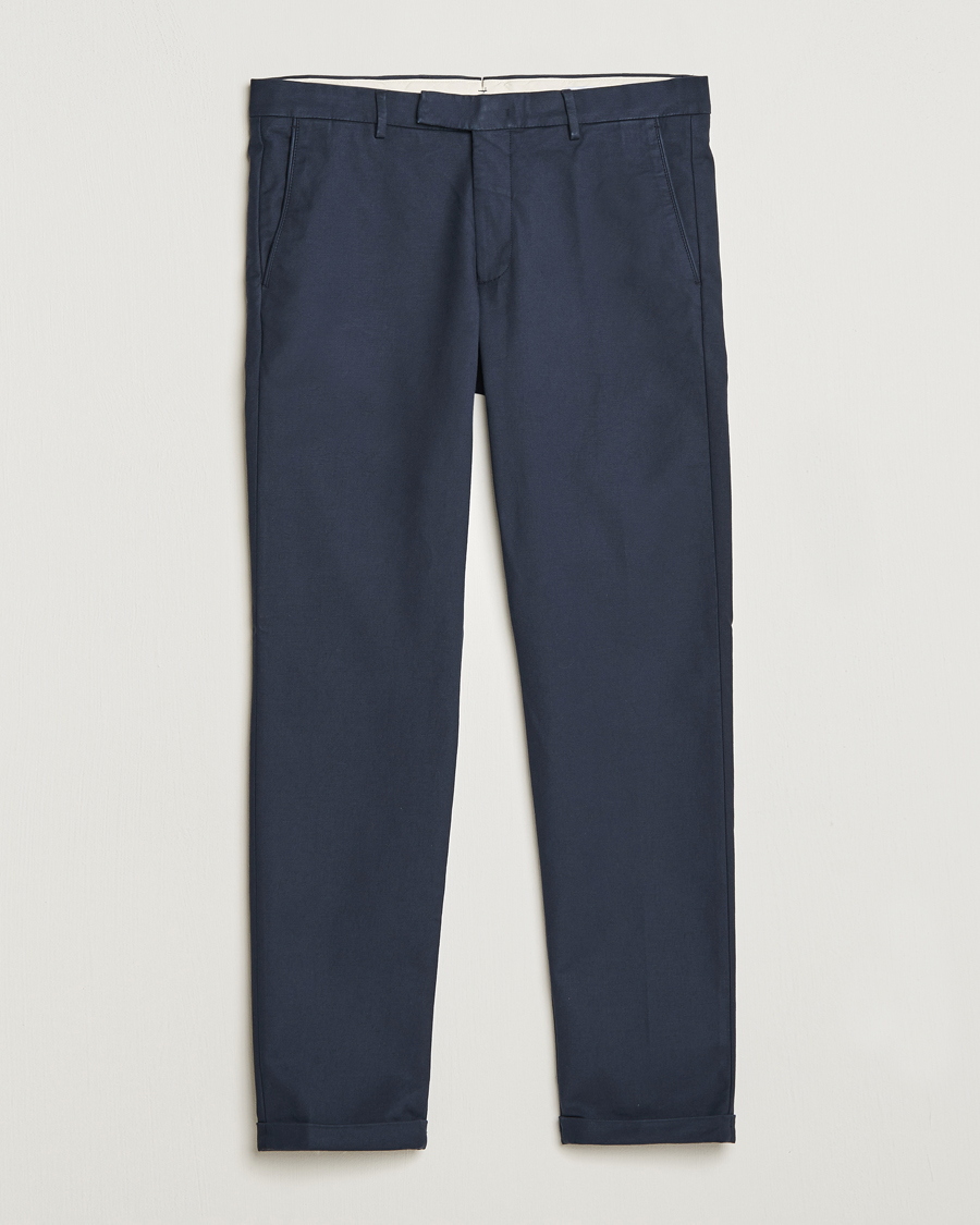 Hombres | Pantalones | NN07 | Scott Regular Fit Stretch Trousers Navy Blue