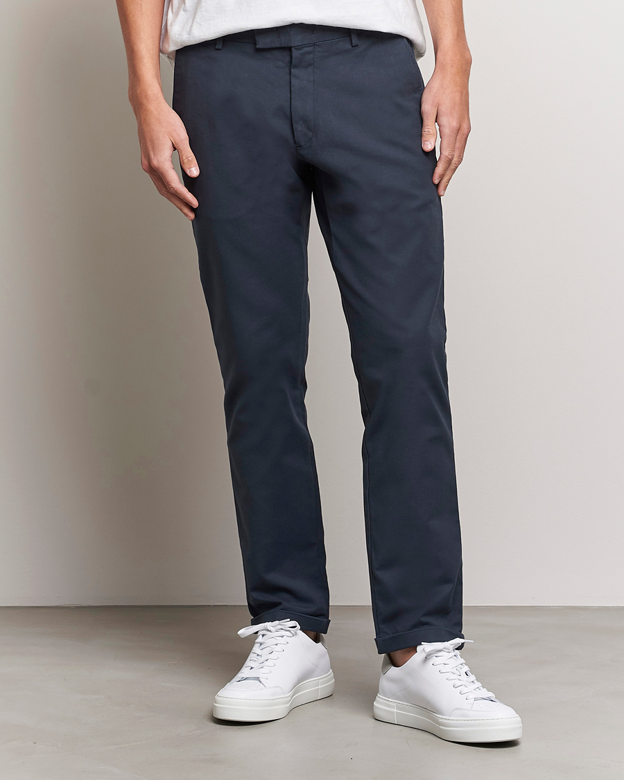 Hombres | Pantalones | NN07 | Scott Regular Fit Stretch Trousers Navy Blue
