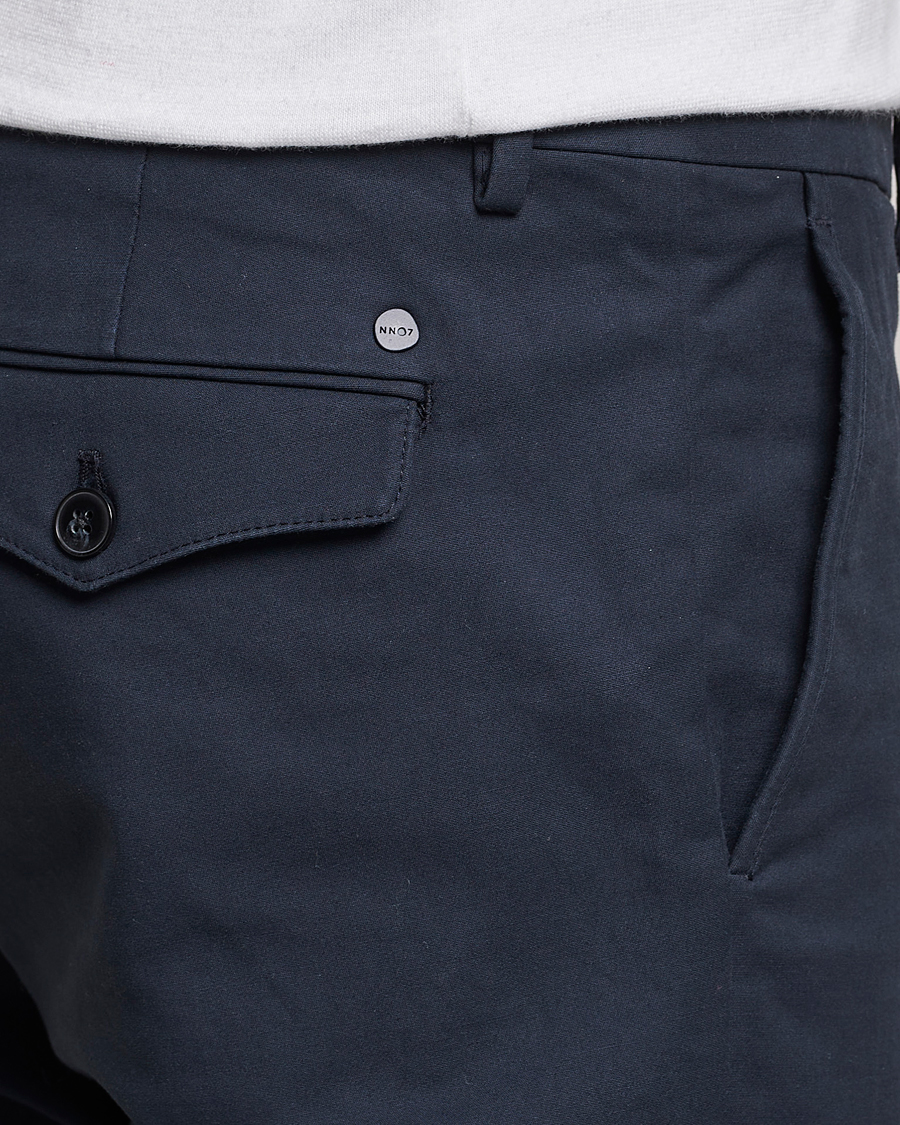 Hombres | Pantalones | NN07 | Scott Regular Fit Stretch Trousers Navy Blue