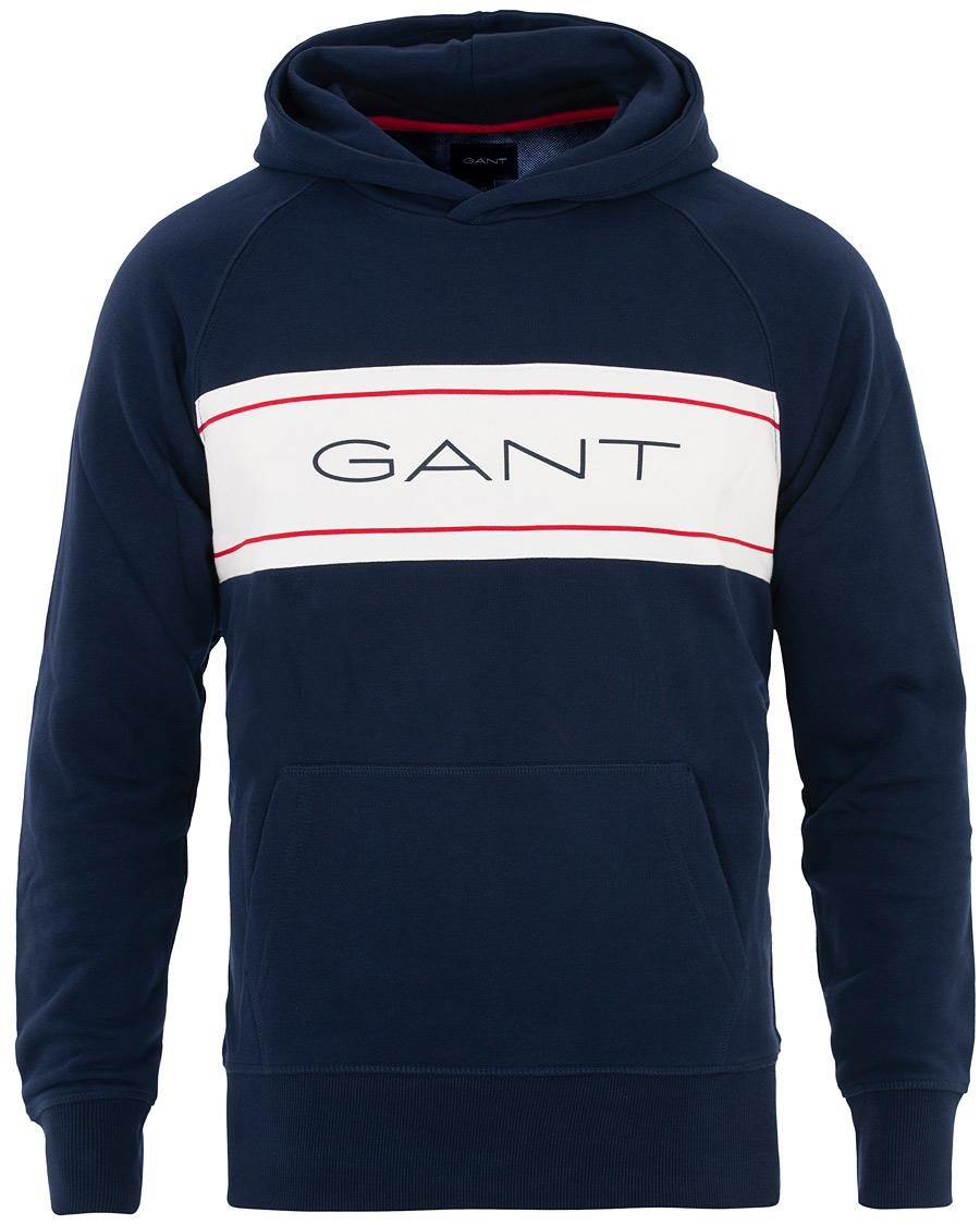 Hombres | Jerséis y prendas de punto | GANT | Archive Hoodie Evening Blue