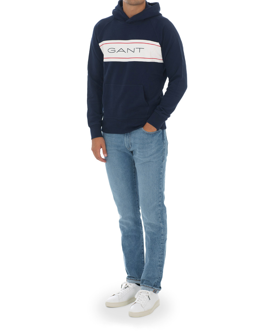 Hombres | Jerséis y prendas de punto | GANT | Archive Hoodie Evening Blue