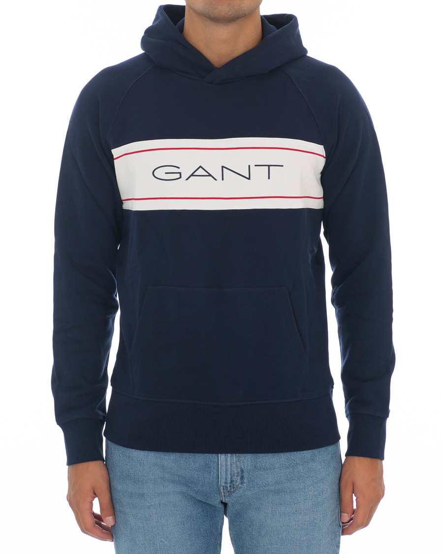 Hombres | Jerséis y prendas de punto | GANT | Archive Hoodie Evening Blue