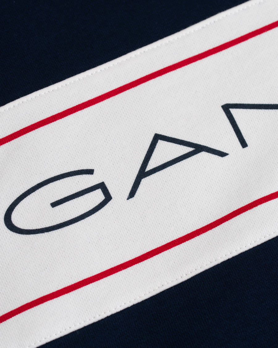 Hombres | Jerséis y prendas de punto | GANT | Archive Hoodie Evening Blue