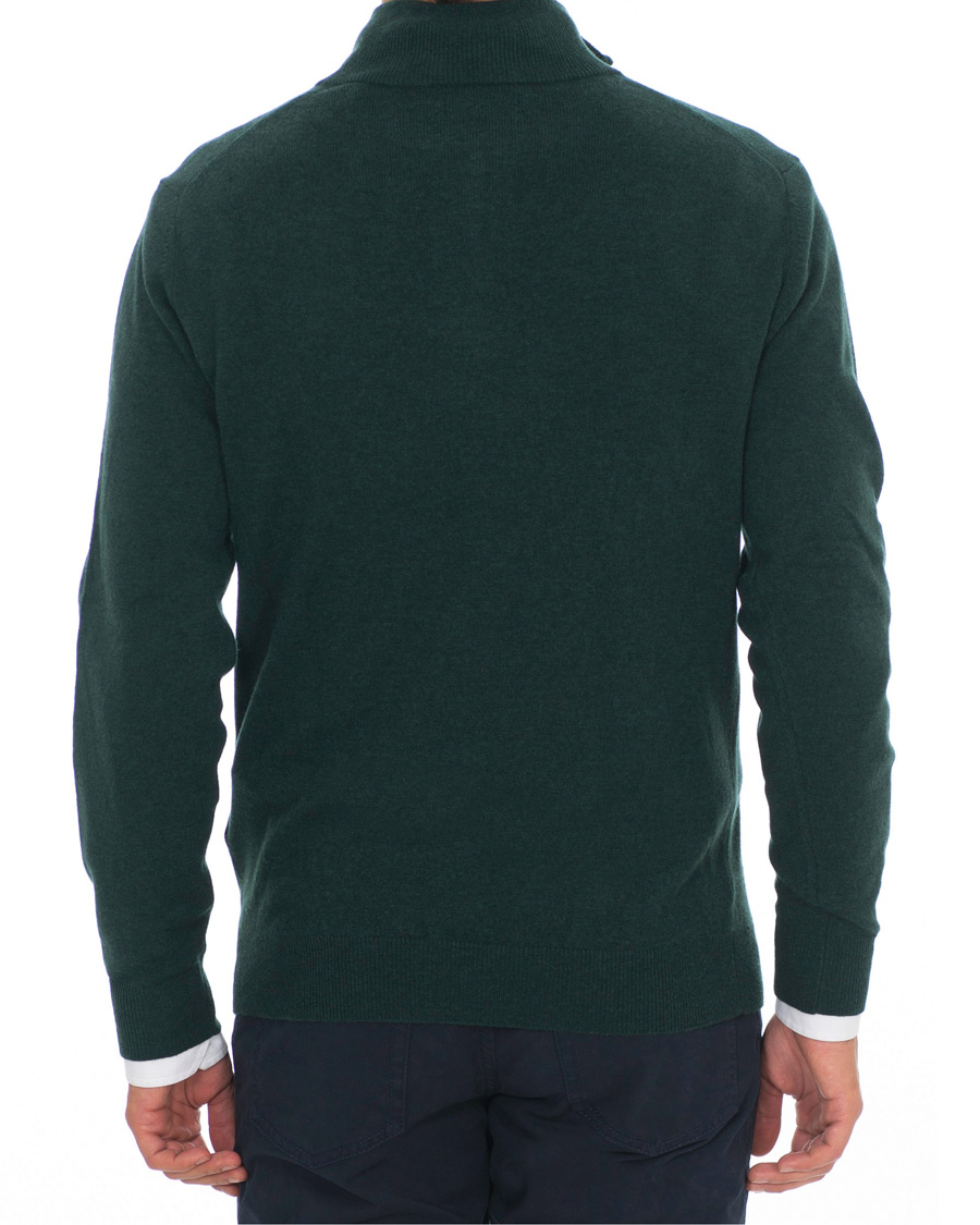 Hombres | Jerséis y prendas de punto | Gant | Lambswool Half Zip Tartan Green