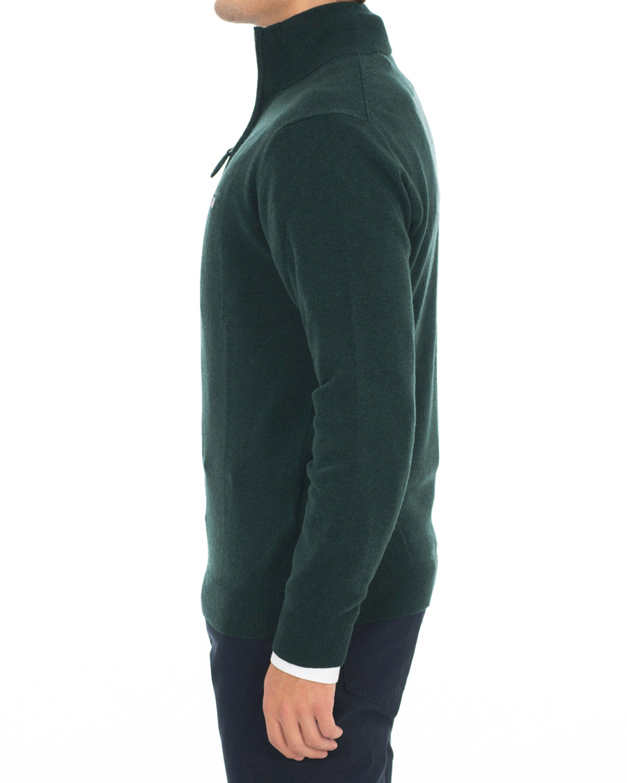 Hombres | Jerséis y prendas de punto | Gant | Lambswool Half Zip Tartan Green