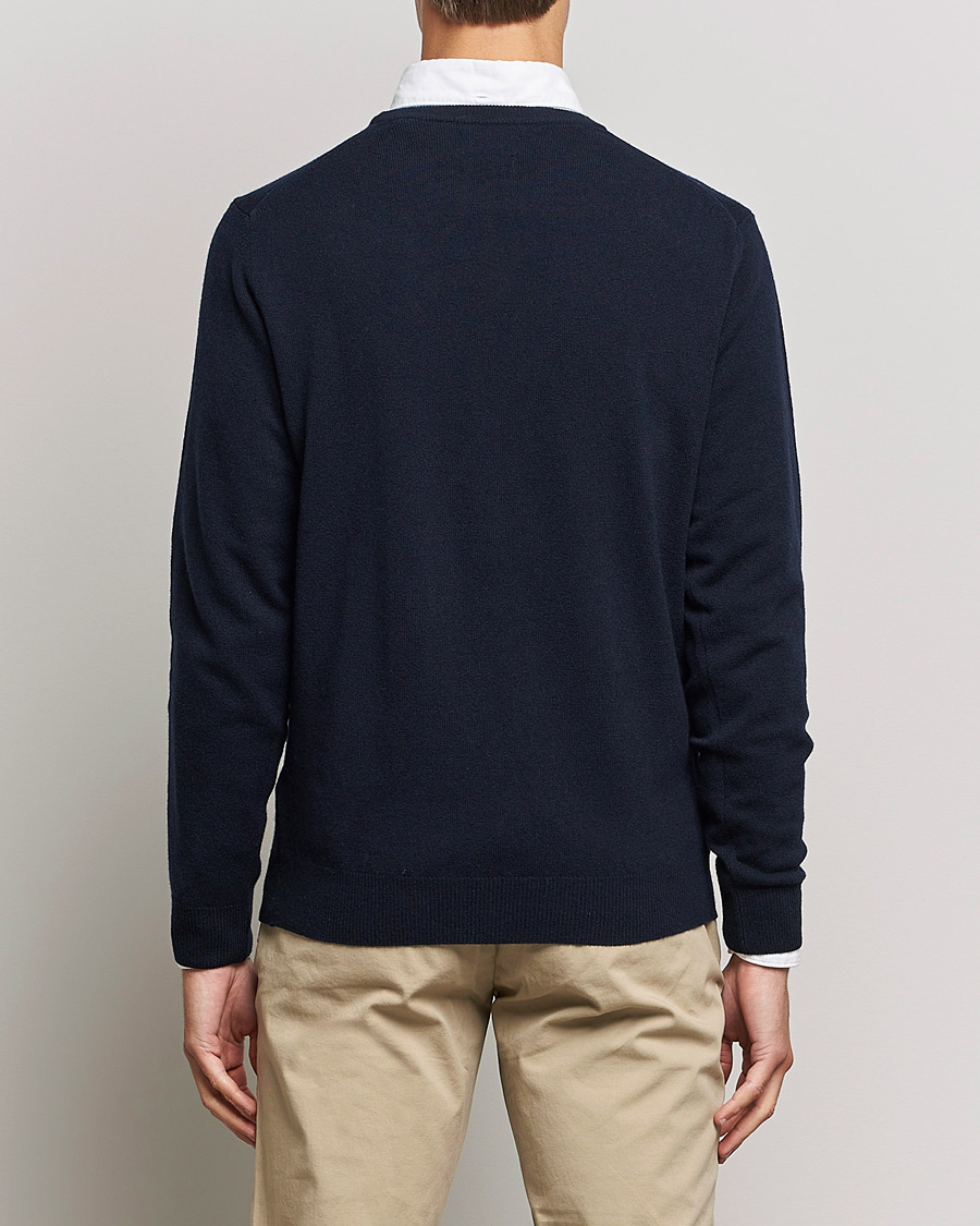 Hombres | Jerséis y prendas de punto | GANT | Lambswool Crew Neck Pullover Marine
