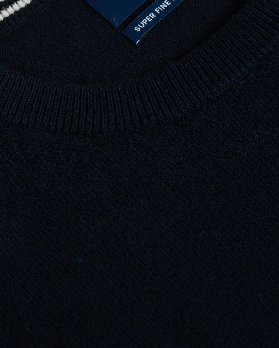 Hombres | Jerséis y prendas de punto | GANT | Lambswool Crew Neck Pullover Marine