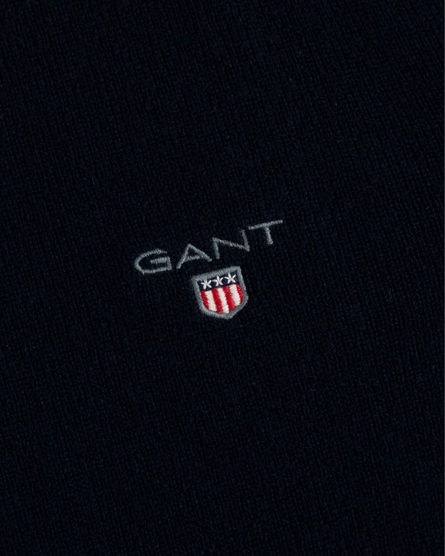 Hombres | Jerséis y prendas de punto | GANT | Lambswool Crew Neck Pullover Marine