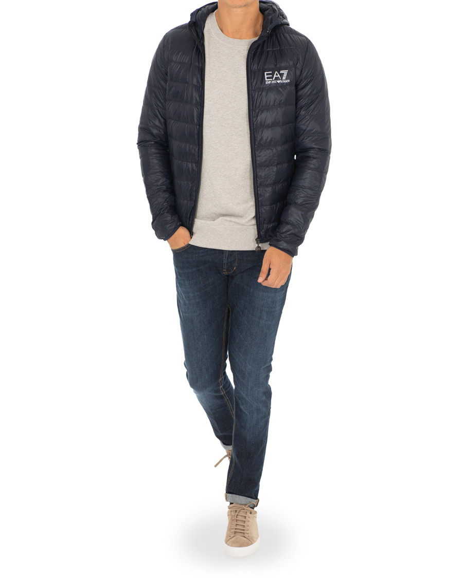 Hombres | Abrigos y chaquetas | EA7 | Train Core Light Down Hoodie Jacket Navy