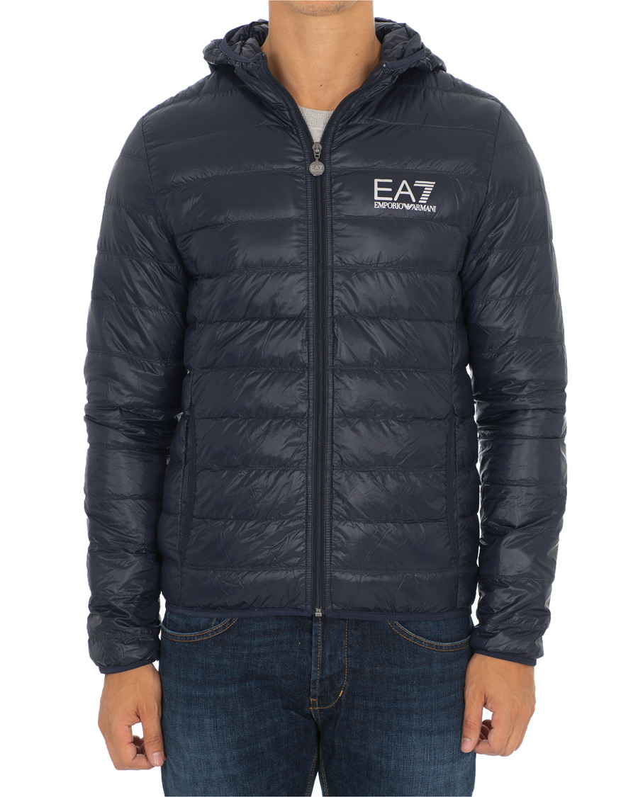 Hombres | Abrigos y chaquetas | EA7 | Train Core Light Down Hoodie Jacket Navy
