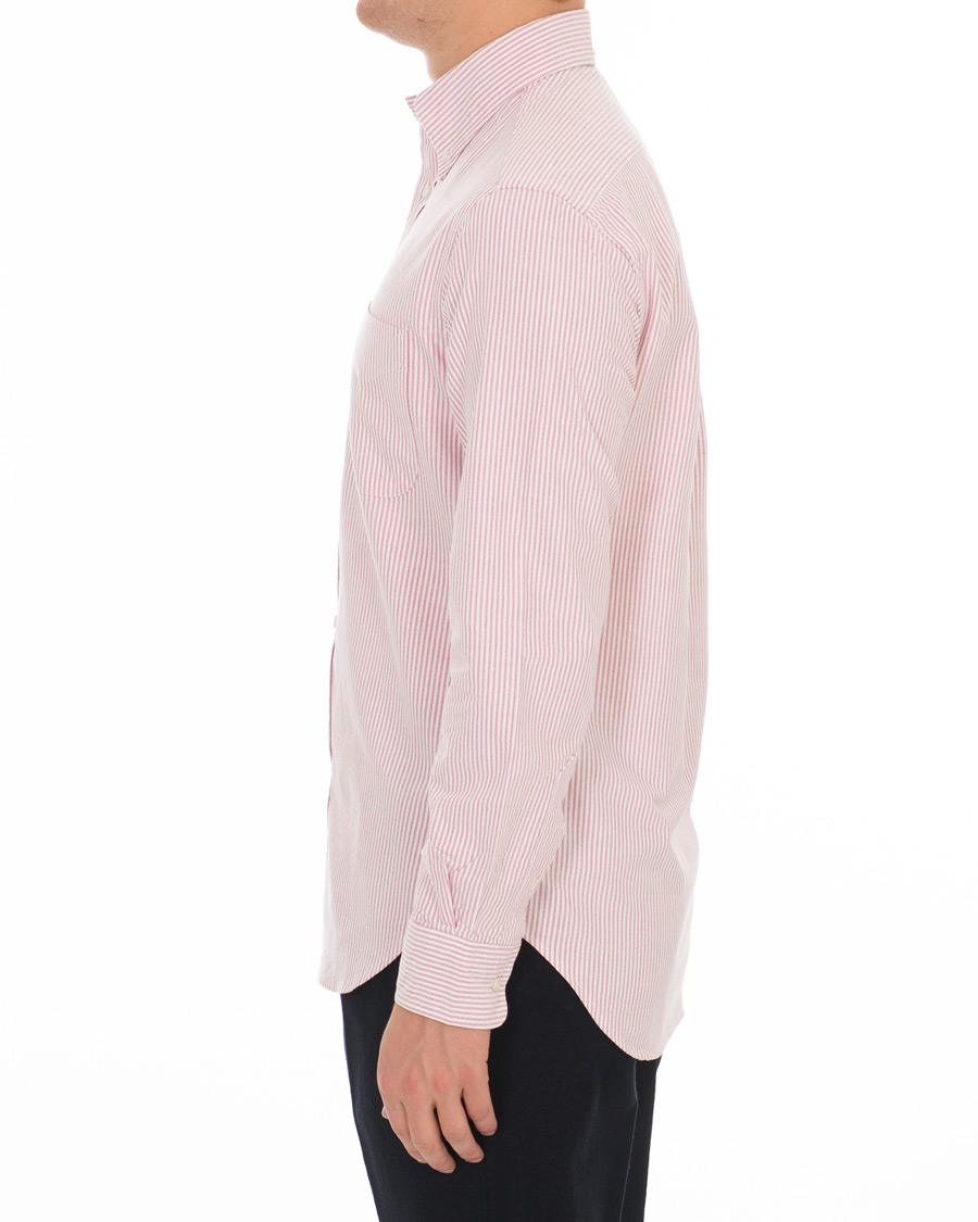 Hombres | Camisas | Gitman Vintage | Button Down Striped Oxford Shirt Red