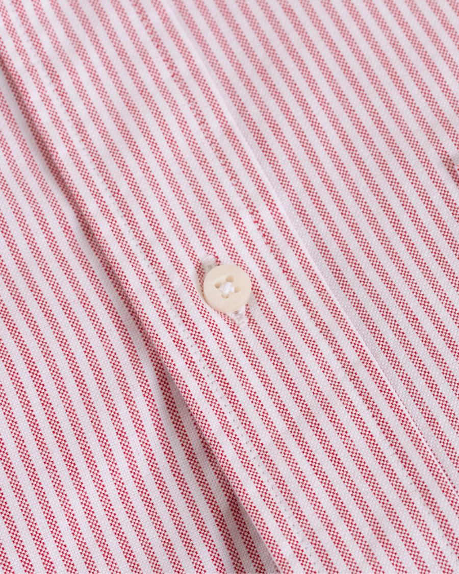 Hombres | Camisas | Gitman Vintage | Button Down Striped Oxford Shirt Red