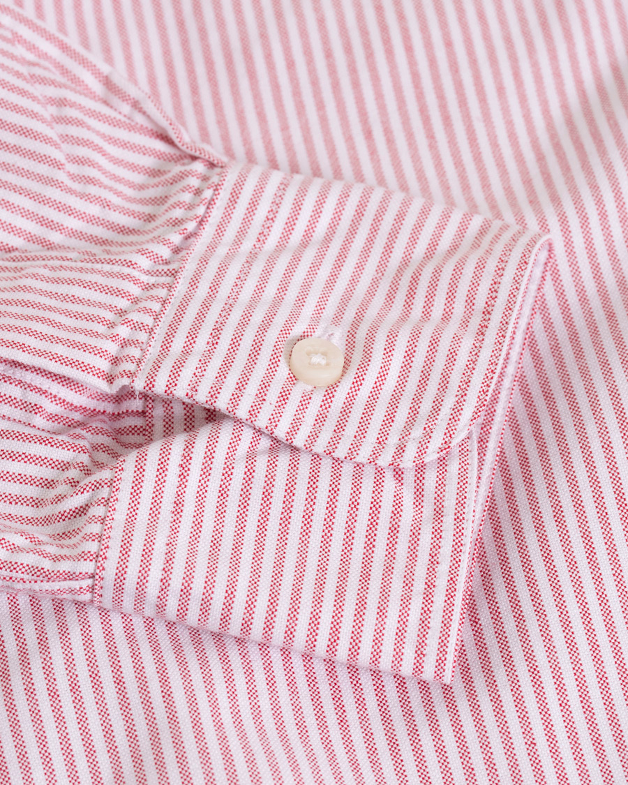 Hombres | Camisas | Gitman Vintage | Button Down Striped Oxford Shirt Red