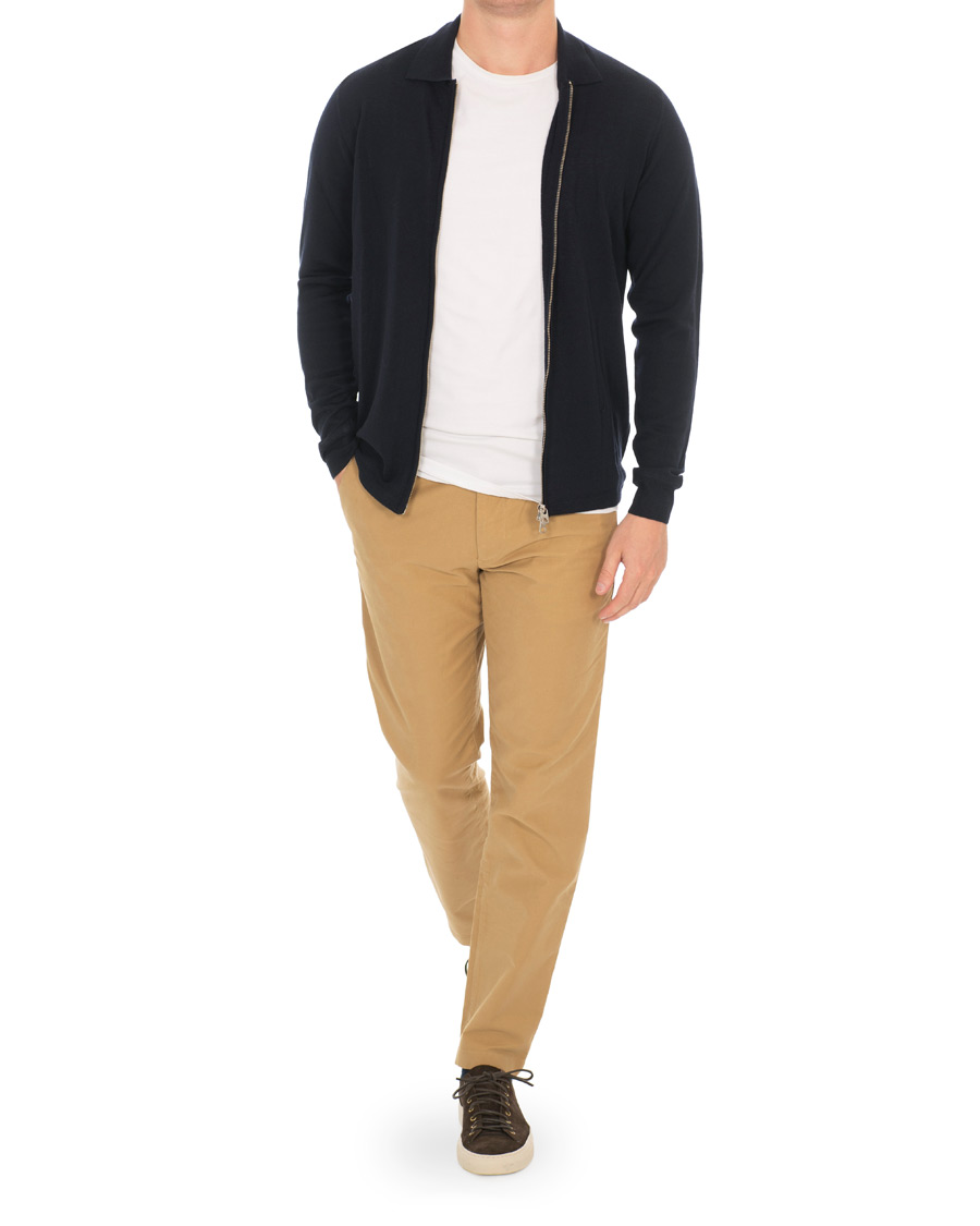 Hombres | Jerséis y prendas de punto | J.Lindeberg | Nyle Full Zip Merino Navy