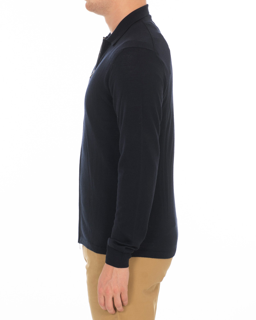 Hombres | Jerséis y prendas de punto | J.Lindeberg | Nyle Full Zip Merino Navy