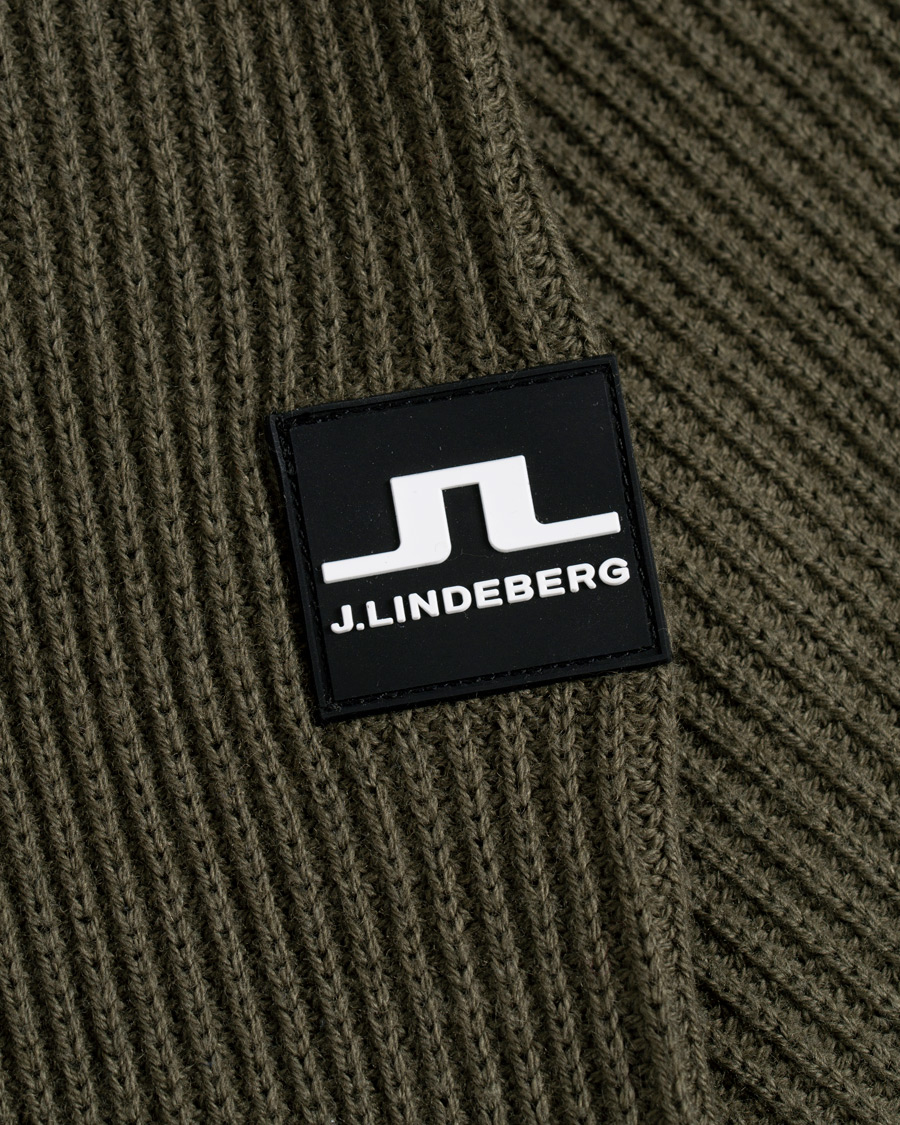 Hombres | Jerséis y prendas de punto | J.Lindeberg | Carlo Cotton/Wool Full Zip Green