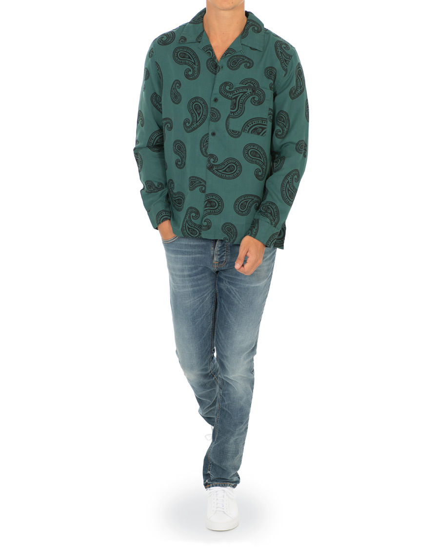 Hombres | Camisas | Nudie Jeans | Vidar Paisley Shirt Kattegat