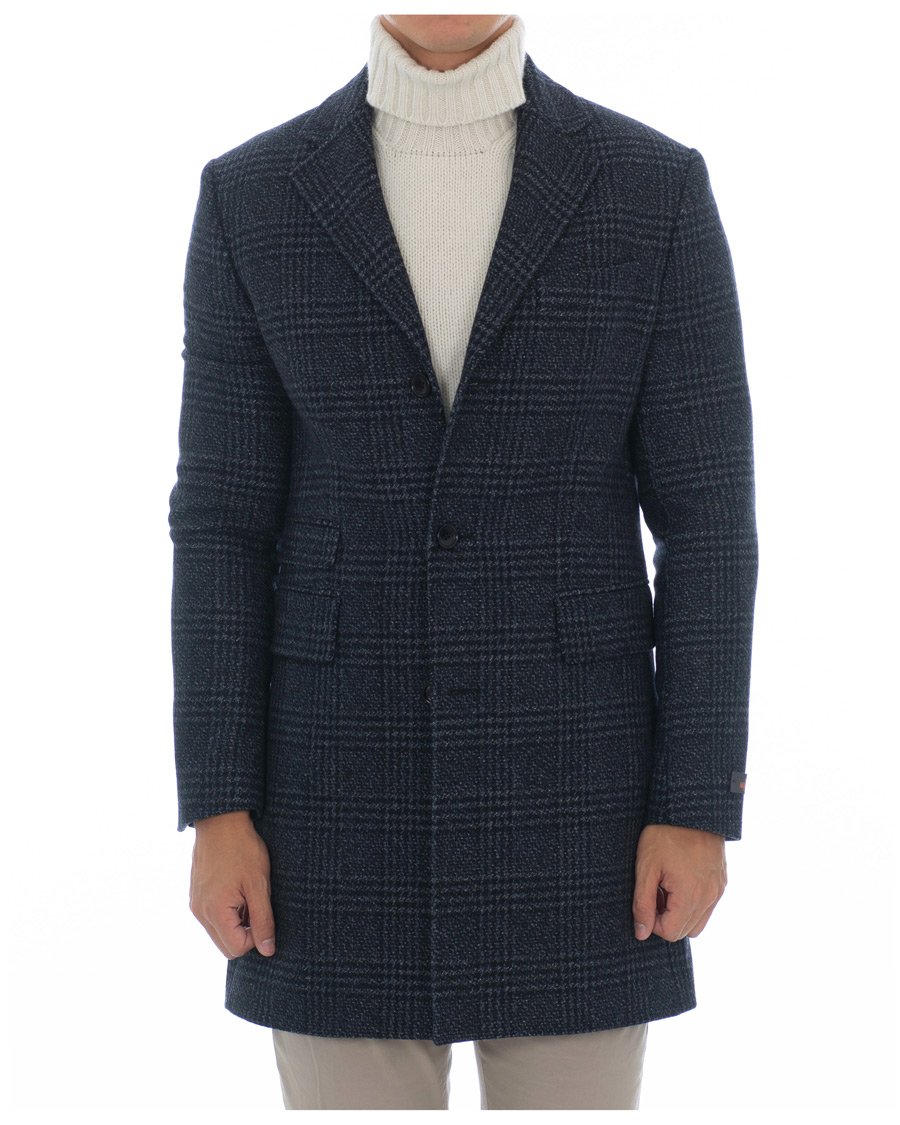 Hombres | Abrigos y chaquetas | Morris | Wesley Check Coat Navy