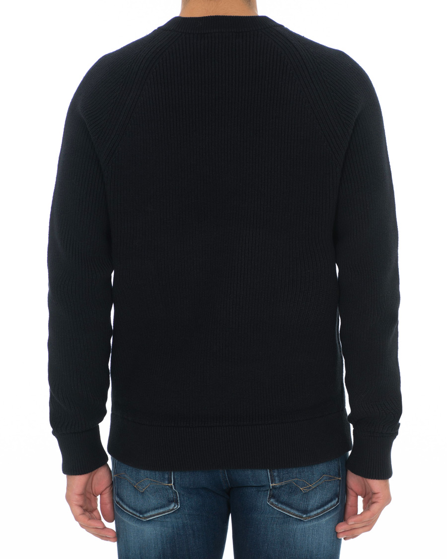 Hombres | Jerséis y prendas de punto | Fred Perry | Ribbed Crew Neck Jumper Black