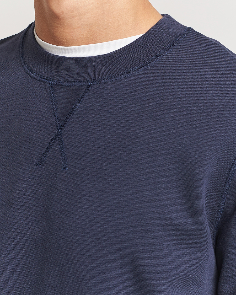 Hombres | Jerséis y prendas de punto | Sunspel | Loopback Sweatshirt Navy