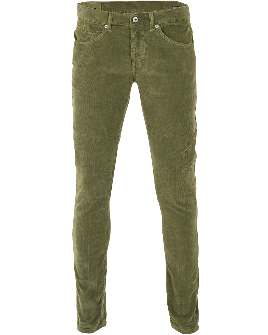 Hombres | Pantalones | Dondup | George Corduroy Trousers Green
