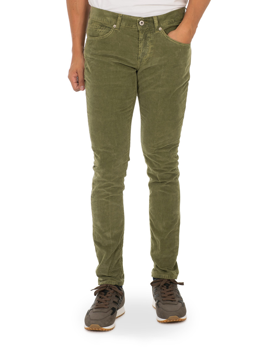 Hombres | Pantalones | Dondup | George Corduroy Trousers Green