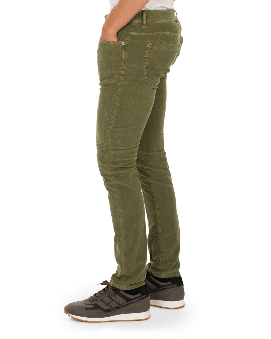 Hombres | Pantalones | Dondup | George Corduroy Trousers Green