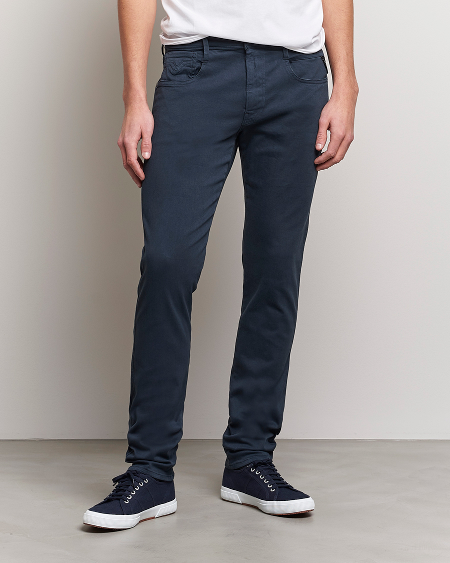 Hombres | Pantalones | Replay | Anbass Hyperflex X.Lite 5-Pocket Pants Blue