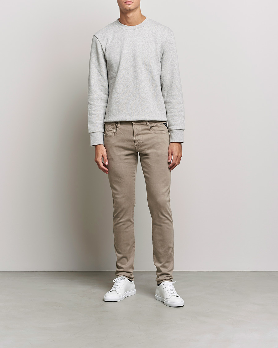 Hombres | Pantalones | Replay | Anbass Hyperflex X.Lite 5-Pocket Pants Sand