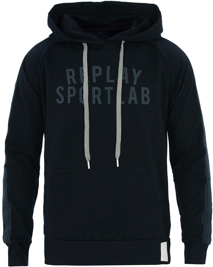 Hombres | Jerséis y prendas de punto | Replay | SportLab Pullover Hoodie Denim Blue