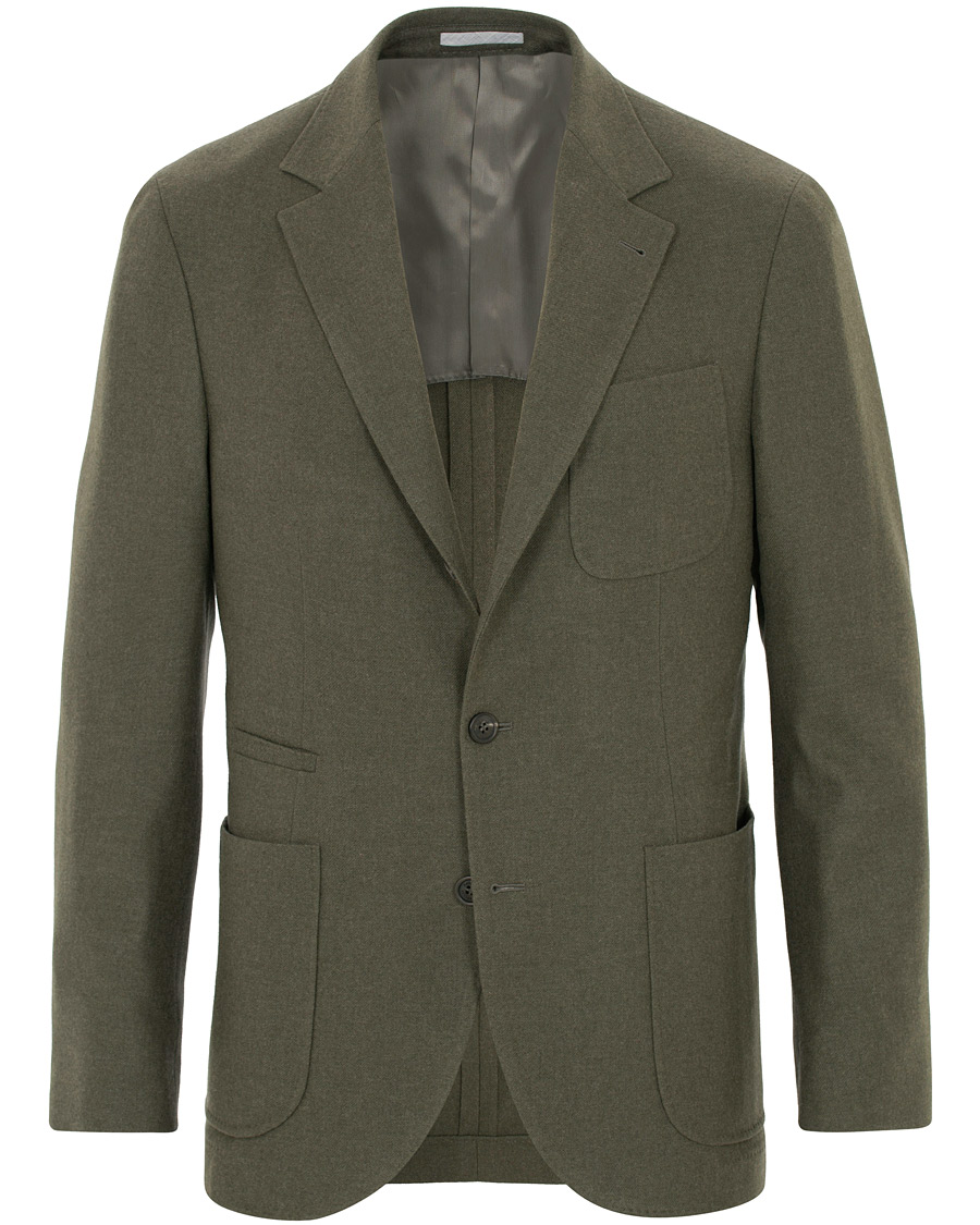 Hombres | Blazers | Brunello Cucinelli | Cashmere Blend Patch Pocket Blazer Green