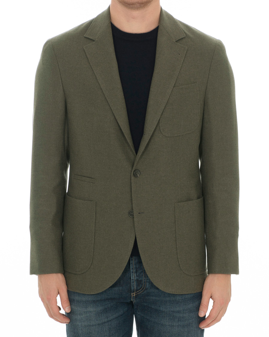 Hombres | Blazers | Brunello Cucinelli | Cashmere Blend Patch Pocket Blazer Green