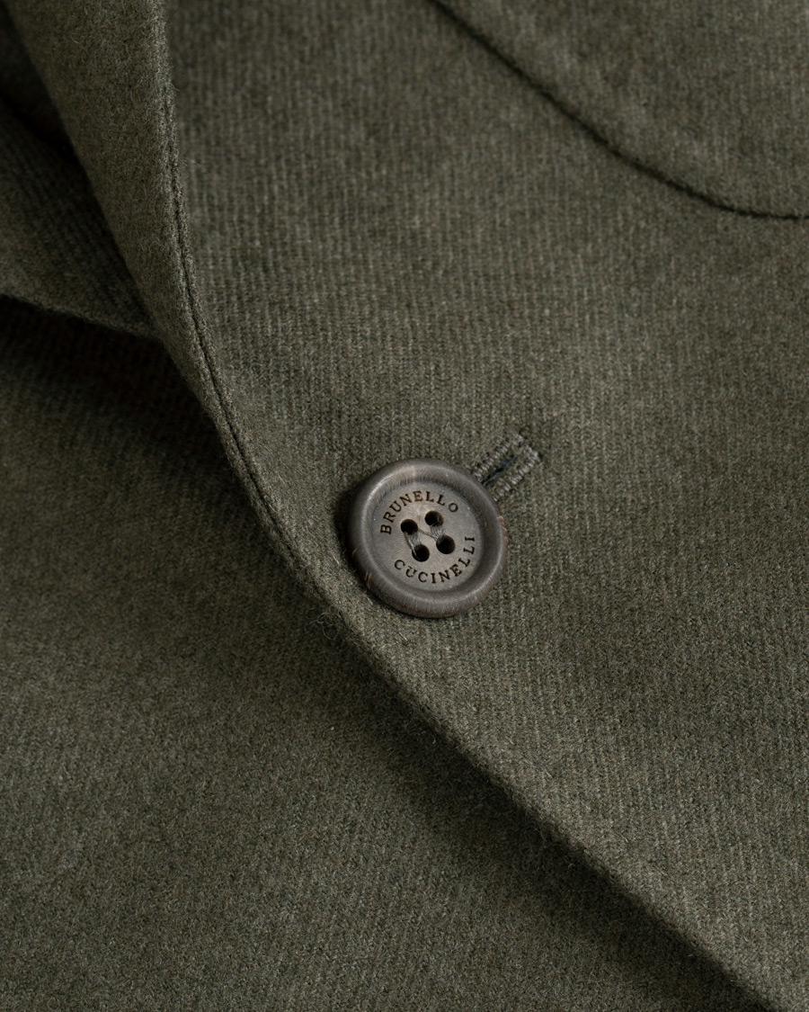 Hombres | Blazers | Brunello Cucinelli | Cashmere Blend Patch Pocket Blazer Green