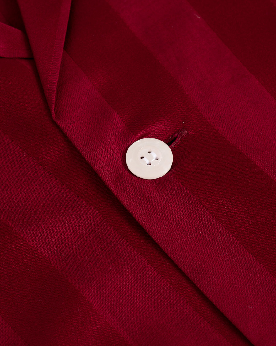 Hombres | Pijamas y batas | Derek Rose | Cotton Satin Striped Pyjama Set Wine Red