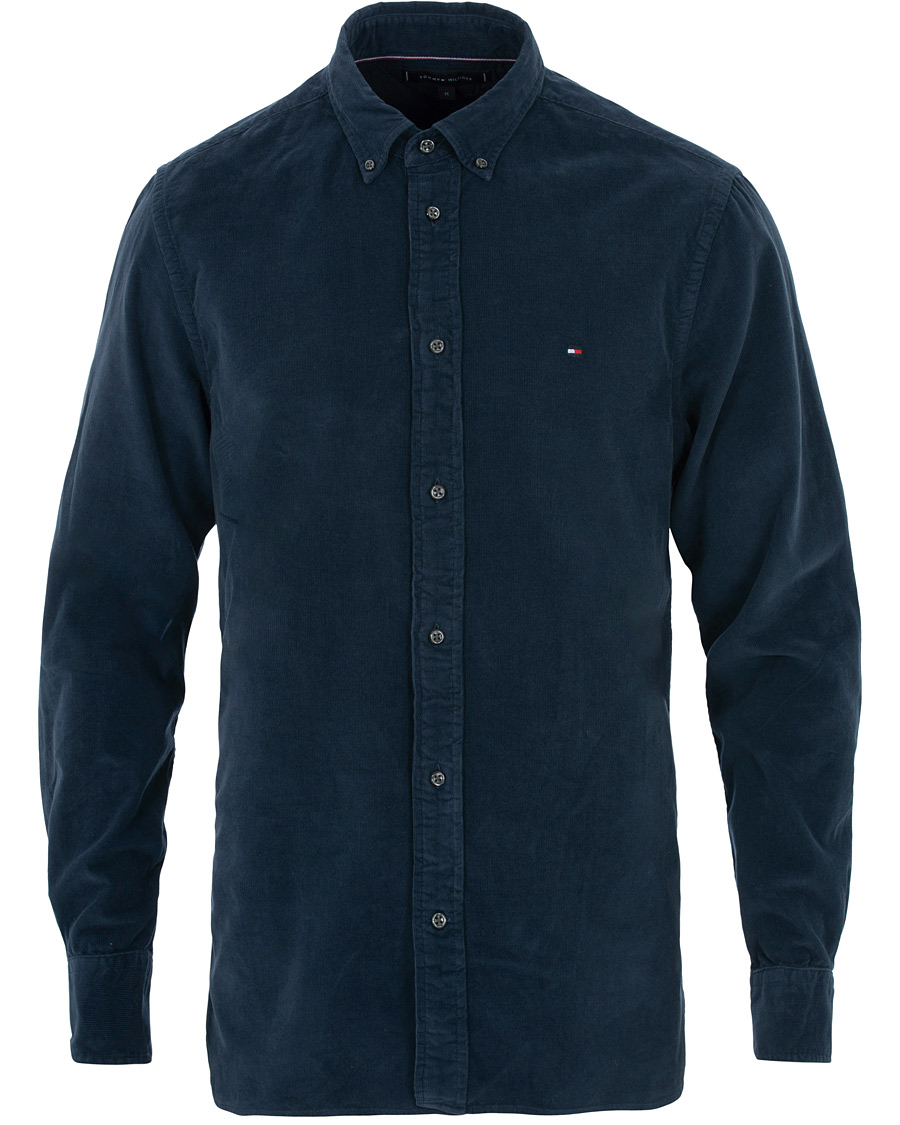 Hombres | Camisas | Tommy Hilfiger | Garment Dyed Corduroy Shirt Navy