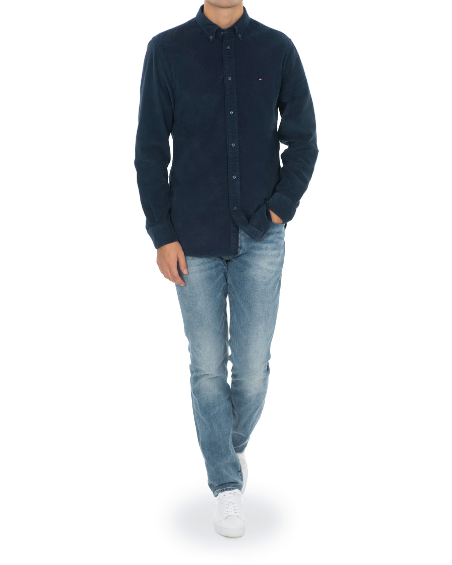 Hombres | Camisas | Tommy Hilfiger | Garment Dyed Corduroy Shirt Navy