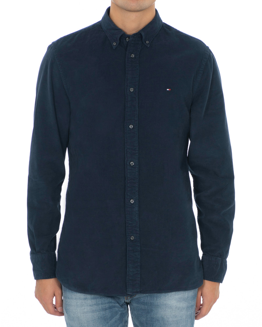 Hombres | Camisas | Tommy Hilfiger | Garment Dyed Corduroy Shirt Navy
