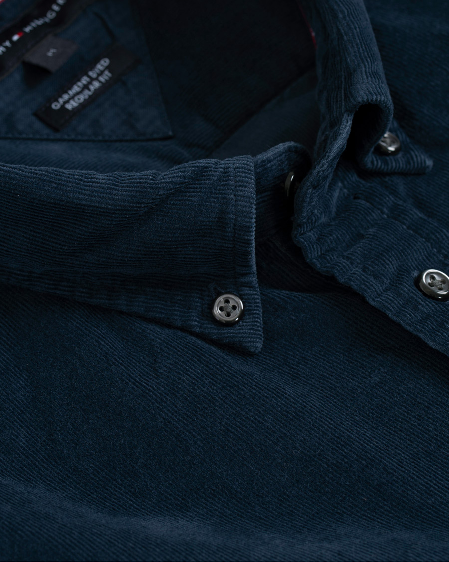 Hombres | Camisas | Tommy Hilfiger | Garment Dyed Corduroy Shirt Navy
