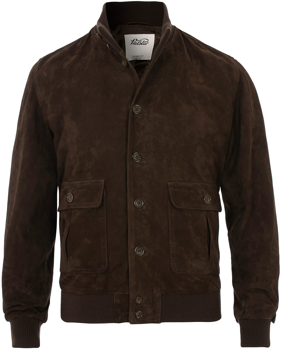 Hombres | Abrigos y chaquetas | Valstar | Valstarino Suede Jacket Dark Brown