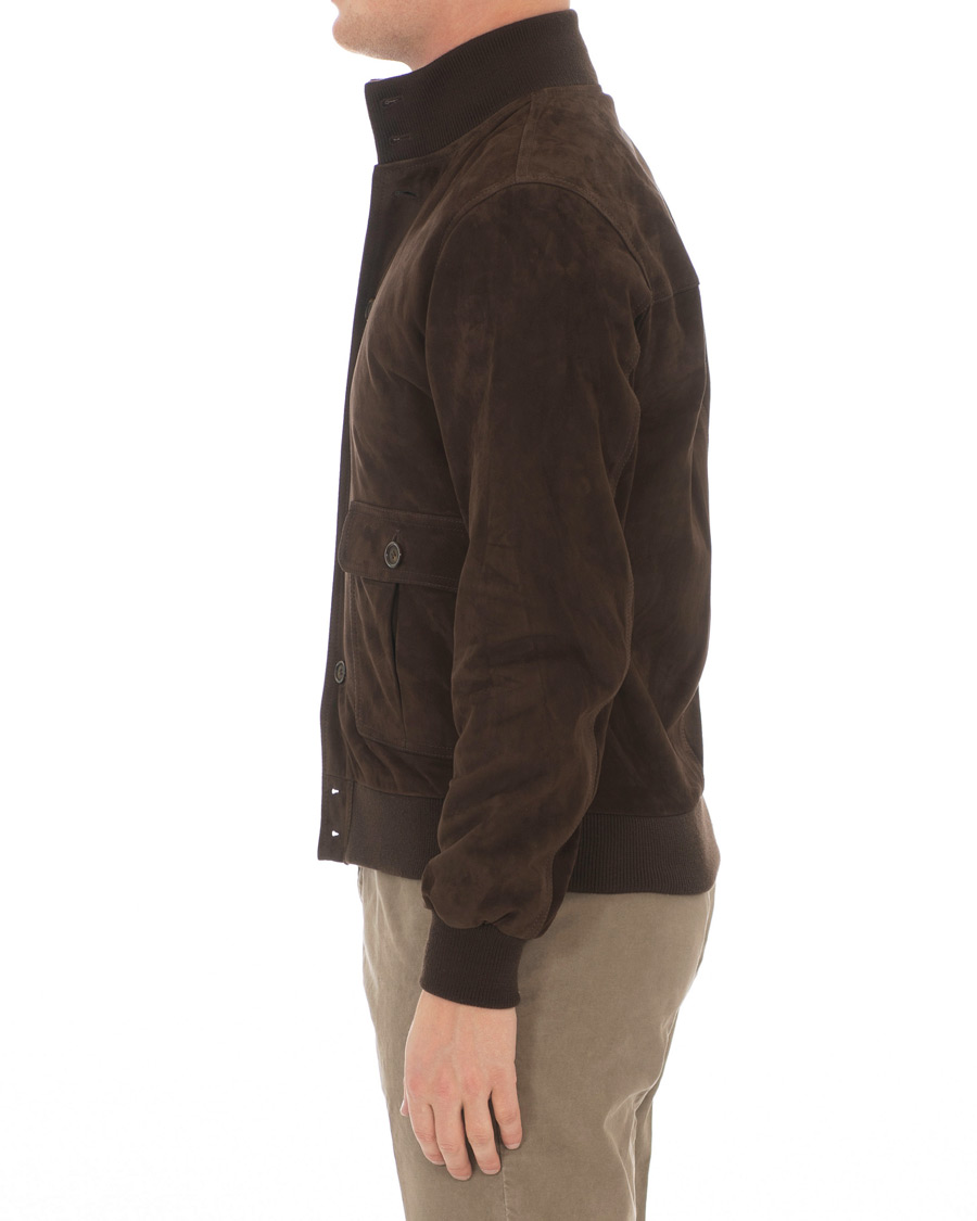 Hombres | Abrigos y chaquetas | Valstar | Valstarino Suede Jacket Dark Brown