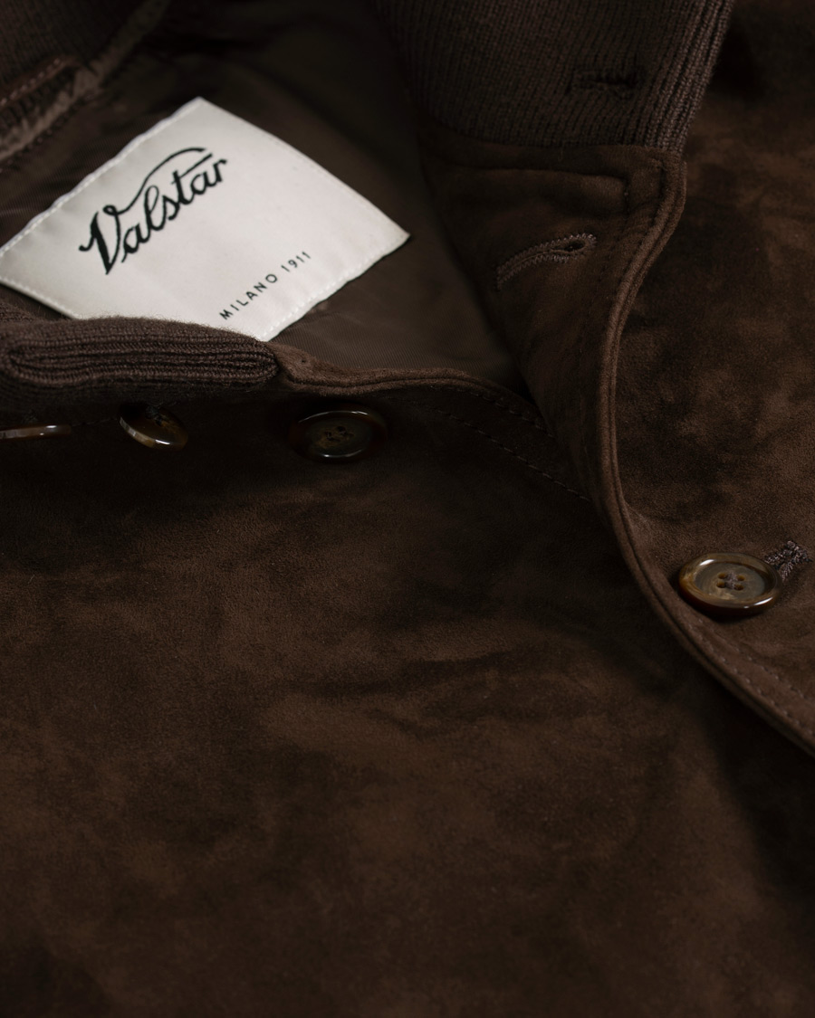 Hombres | Abrigos y chaquetas | Valstar | Valstarino Suede Jacket Dark Brown