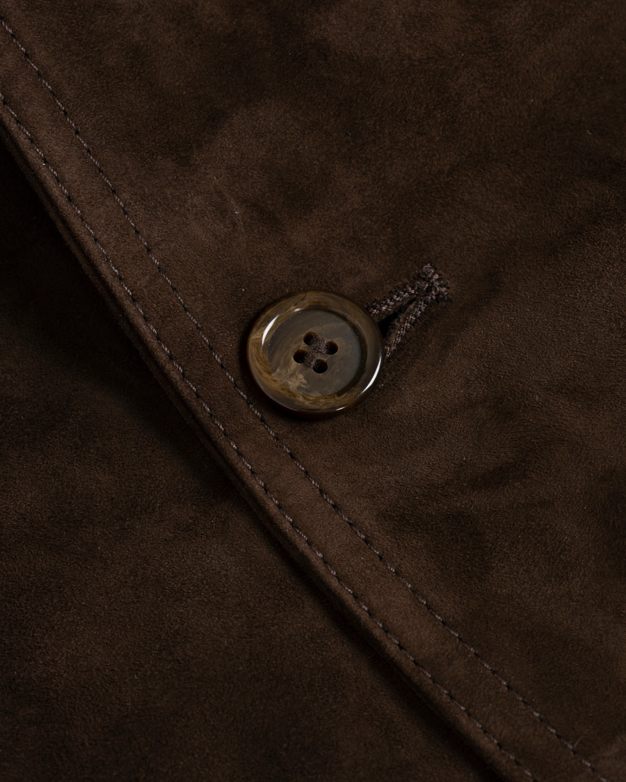 Hombres | Abrigos y chaquetas | Valstar | Valstarino Suede Jacket Dark Brown
