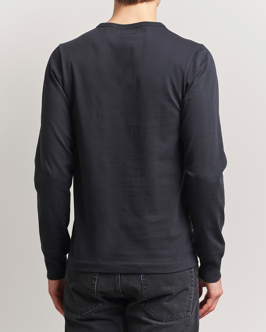 Hombres | Jerséis y prendas de punto | Merz b. Schwanen | Classic Organic Cotton Henley Sweater Charcoal