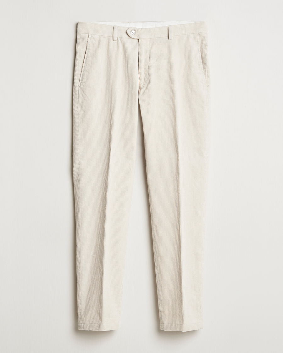 Hombres | Pantalones | Oscar Jacobson | Denz Corduroy Trousers White