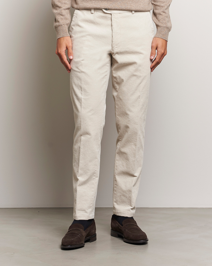 Hombres | Pantalones | Oscar Jacobson | Denz Corduroy Trousers White