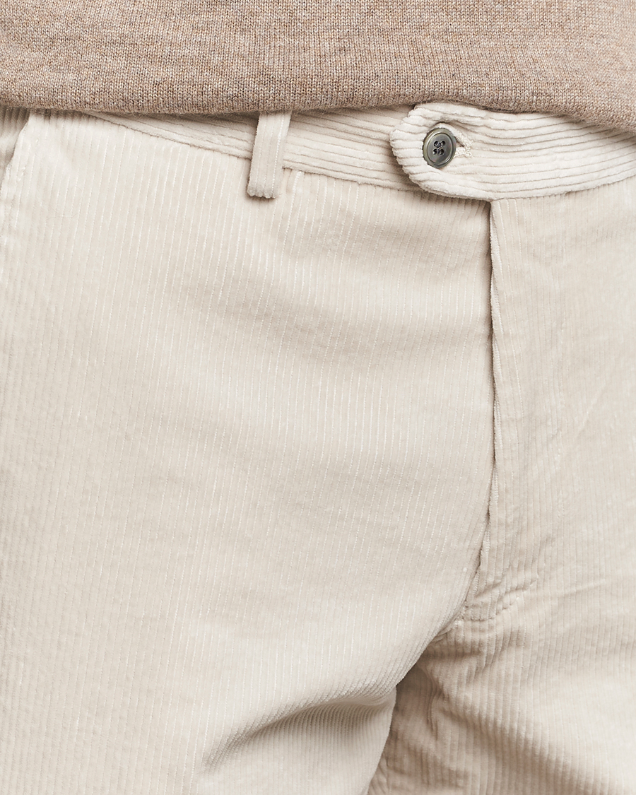 Hombres | Pantalones | Oscar Jacobson | Denz Corduroy Trousers White