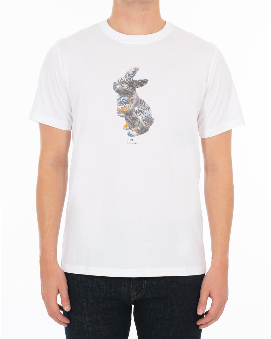 Hombres | Camisetas | PS Paul Smith | Regular Fit Printed Rabbit Tee White