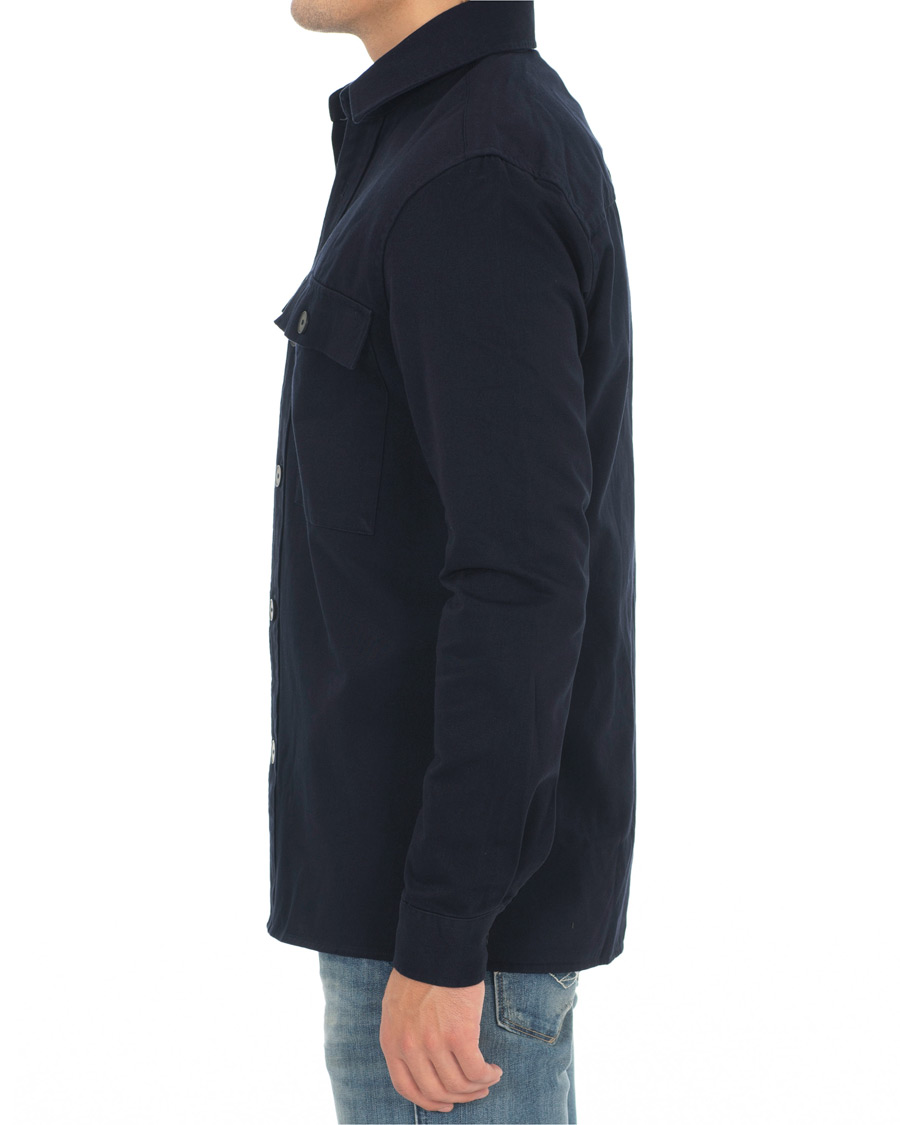 Hombres | Camisas | Samsøe Samsøe | Samsøe & Samsøe Waltones Cotton Overshirt Night Sky