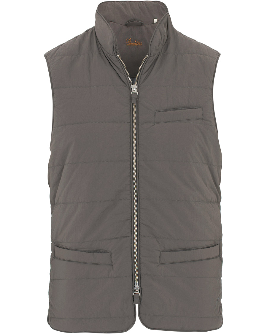 Hombres | Abrigos y chaquetas | Stenströms | Soft Quilted Nylon Vest Grey