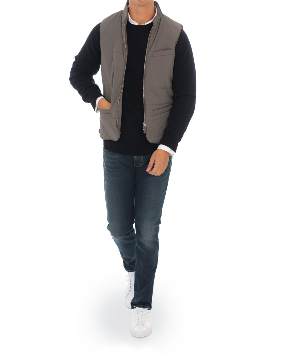Hombres | Abrigos y chaquetas | Stenströms | Soft Quilted Nylon Vest Grey